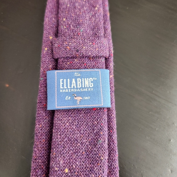 Plum Texted Necktie - Picture 3 of 4